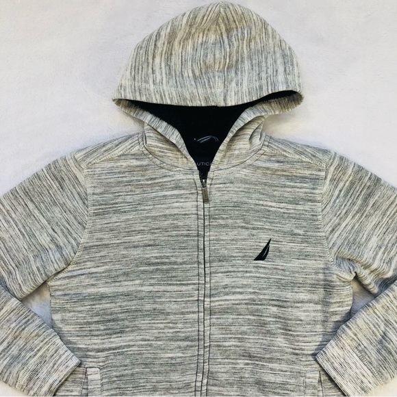 Nautica, Fleece Lined Logo Hoodie, Size M (10/12) - Picture 5 of 15
